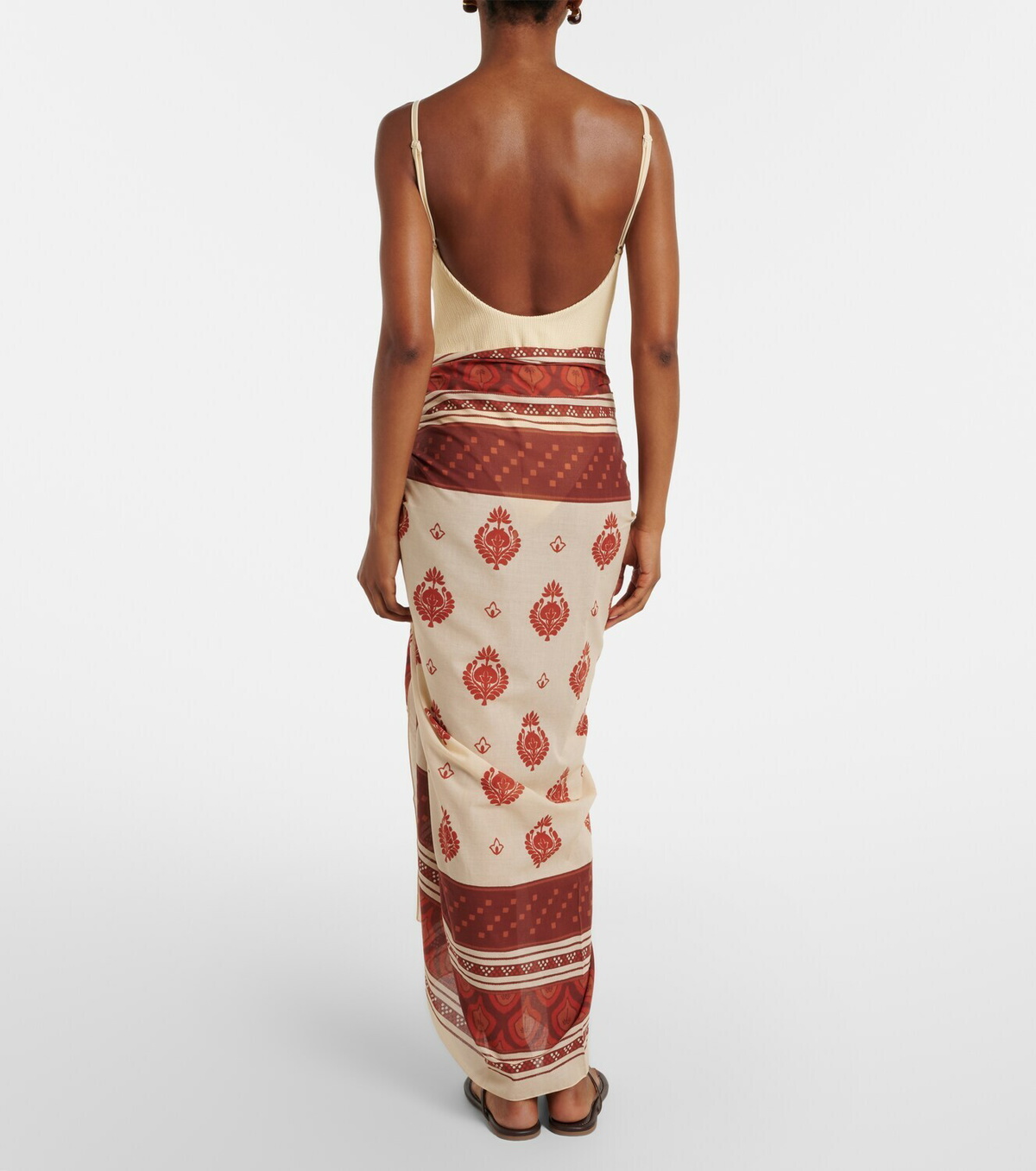 Johanna Ortiz Printed cotton beach cover-up