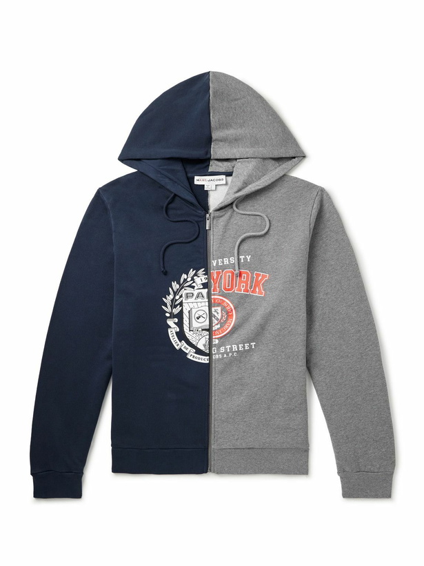 Photo: A.P.C. - Marc Jacobs Printed Cotton-Jersey Zip-Up Hoodie - Multi