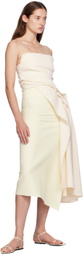 GIA STUDIOS Off-White Wool Midi Skirt