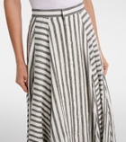 Ralph Lauren Collection Shamus striped linen maxi skirt