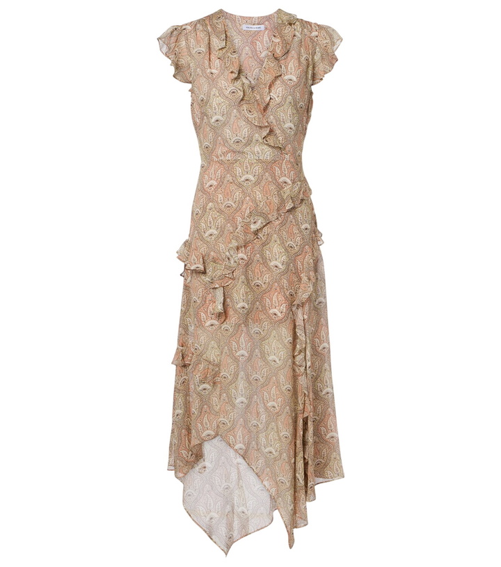 Photo: Veronica Beard Avenel printed ruffled silk midi dress