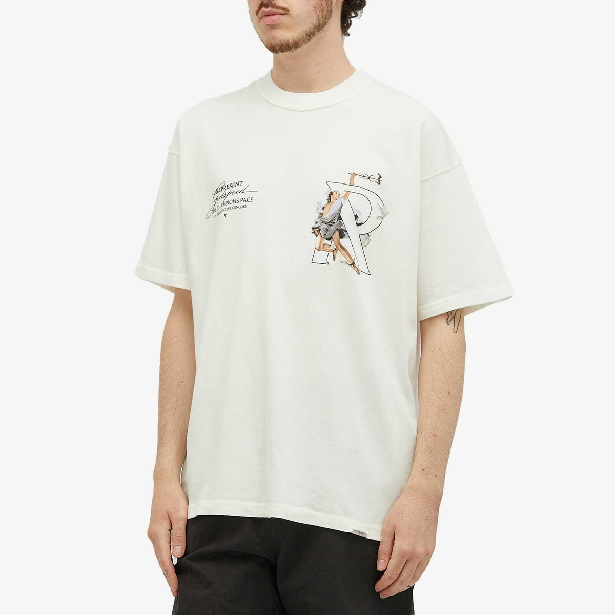 Represent Men's Hermes T-Shirt in Flat White Represent