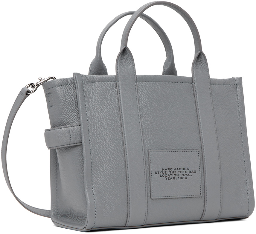 MARC JACOBS THE TOTE BAG グレー Marc Jacobs The Leather Medium Tote Bag - Wolf Grey