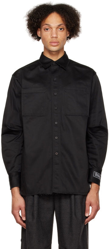 Photo: ADER error Black Raw Edge Shirt