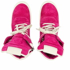 Rick Owens Women's Geobasket Sneakers in Fuschia/Milk