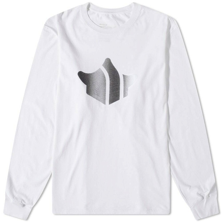 Photo: Maharishi Men's Long Sleeve Pointillist Logo T-Shirt in White