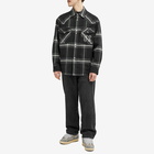 Palm Angels Men's Monogram Check Overshirt in Navy