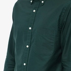 Beams Plus Men's Button Down Solid Oxford in Green