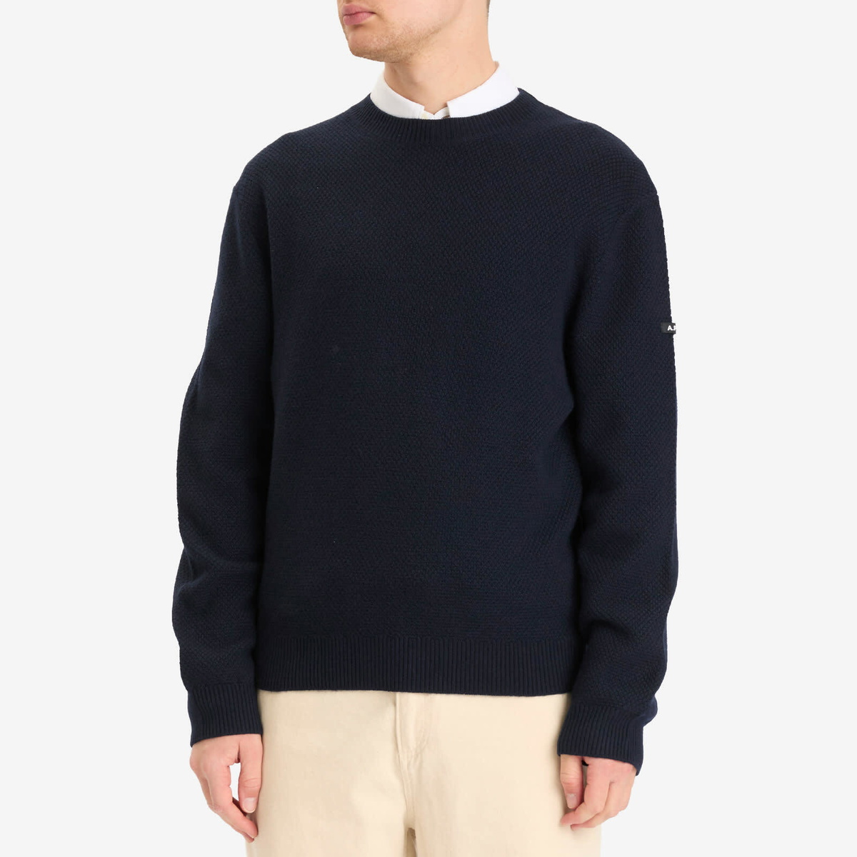 A.P.C. Men's Thomas Waffle Knit Jumper in Dark Navy A.P.C.