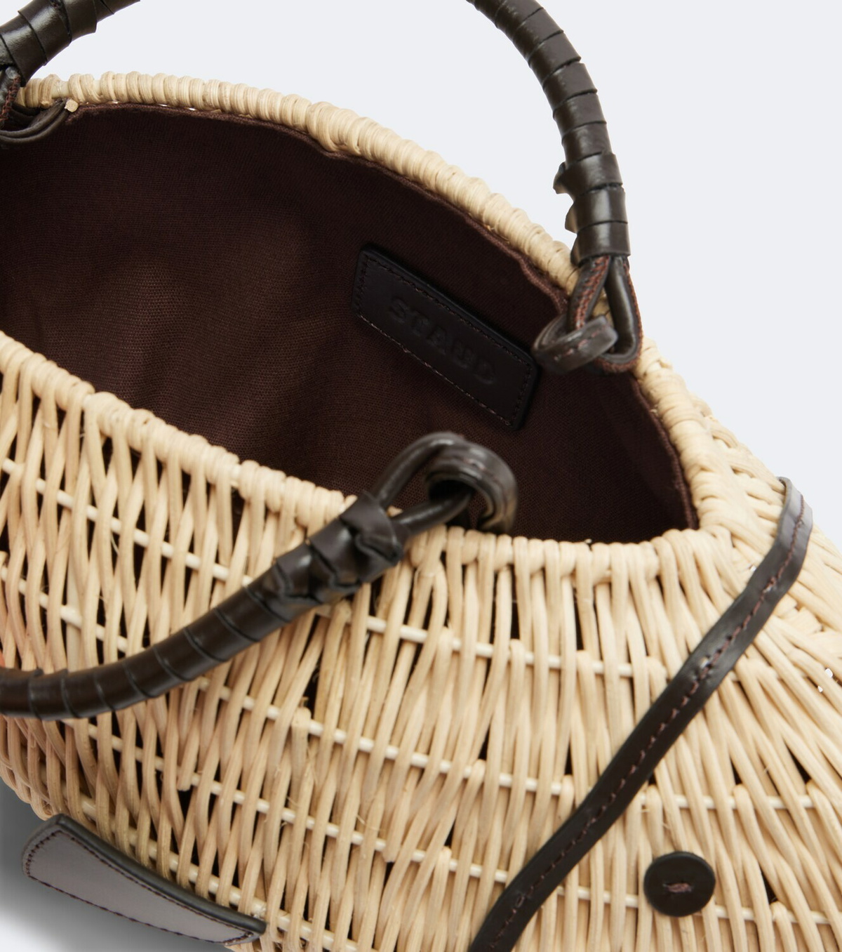 Staud Cleo Small wicker top-handle bag