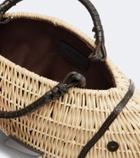 Staud Cleo Small wicker top-handle bag