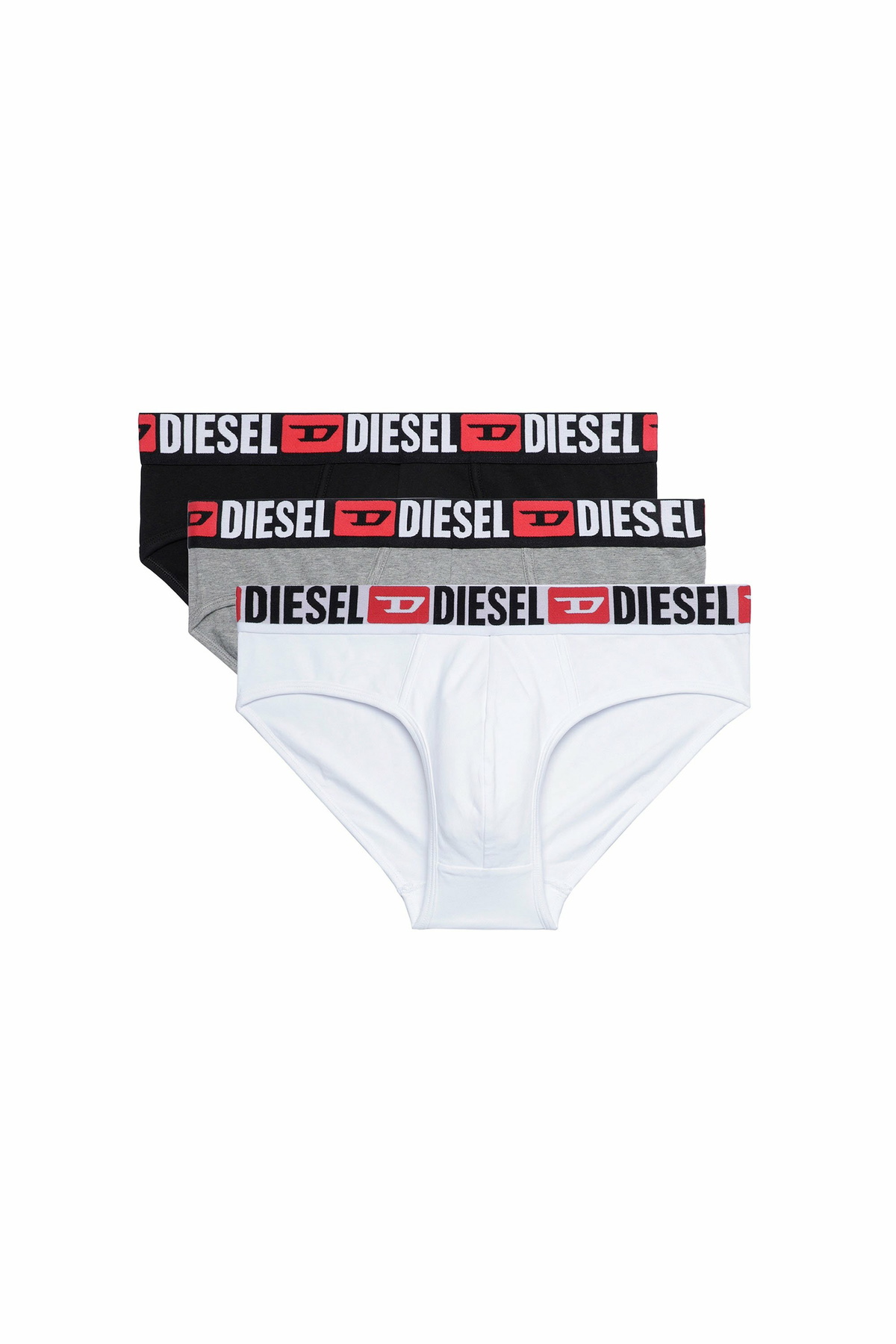 Diesel Three-pack of solid-colour briefs - Briefs Mens in Multicolor Diesel