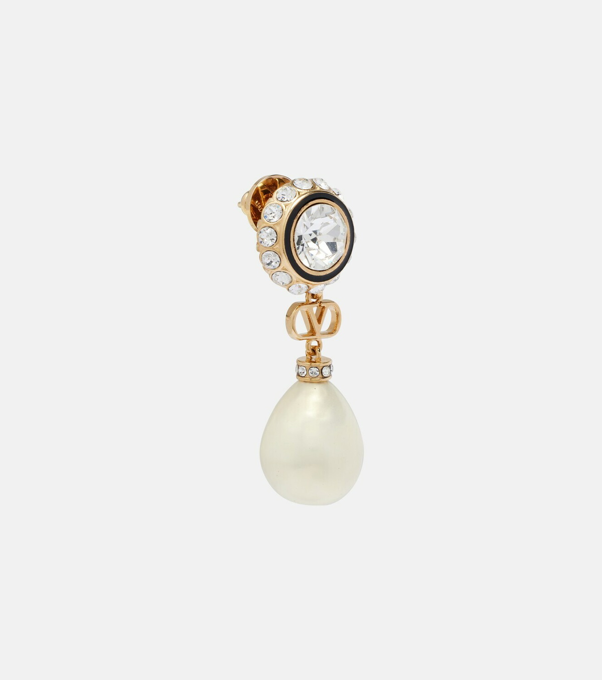 Valentino VLogo embellished drop earrings