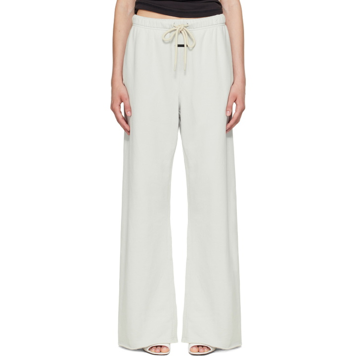 Photo: Fear of God ESSENTIALS Gray Raw Cut Lounge Fit Sweatpants