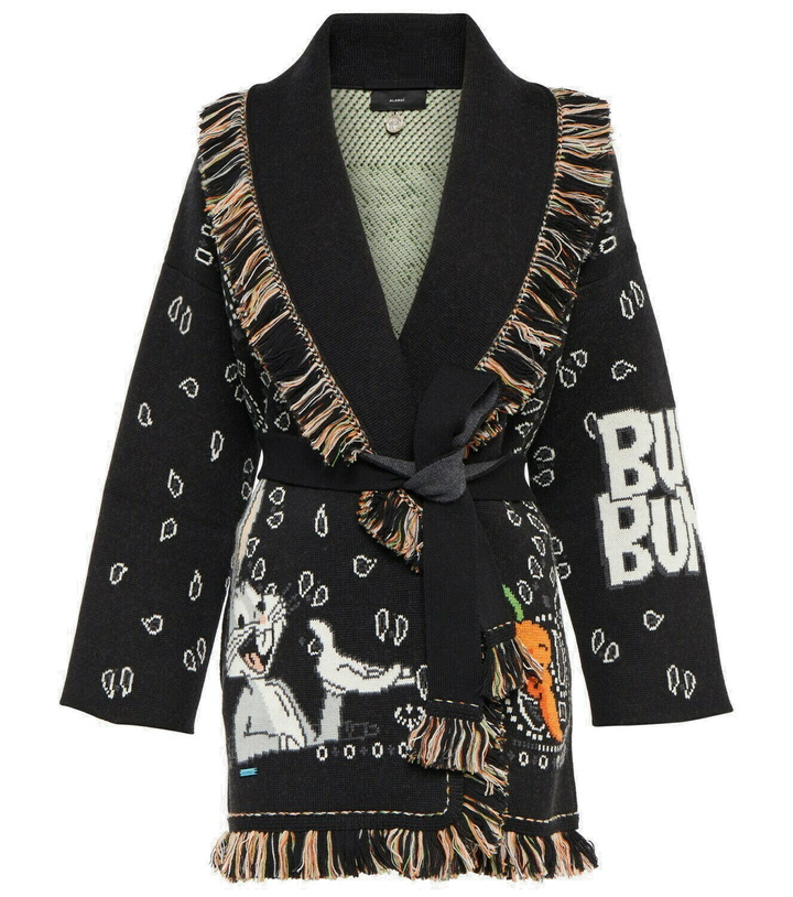 Photo: Alanui - x Looney Tunes Bugs Bunny virgin wool cardigan