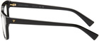 Bottega Veneta Black Soft Recycled Acetate Square Glasses