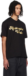 MASTERMIND WORLD Black Glitter Skull T-Shirt