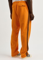 Adidas X Wales Bonner Striped Straight-leg Jersey Track Pants Orange