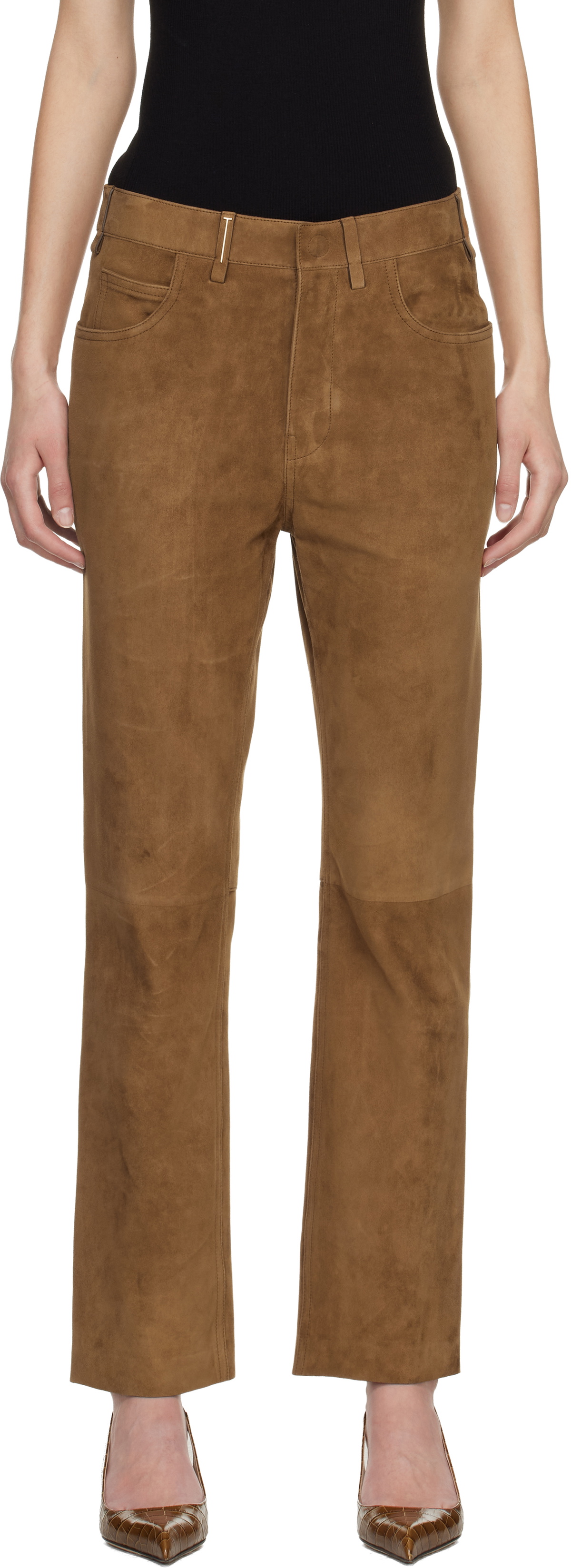 TOM FORD Tan Full Grain Lamb Suede Pants