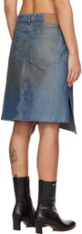 OUR LEGACY Blue Craft Denim Midi Skirt