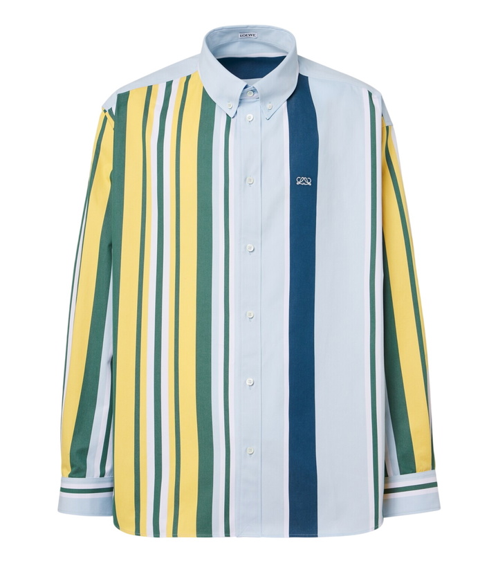 Photo: Loewe Double L striped cotton twill shirt