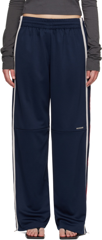Photo: We11done Navy Color-Block Track Pants