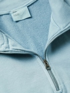 Onia - Garment-Dyed Cotton-Jersey Half-Zip Sweatshirt - Blue