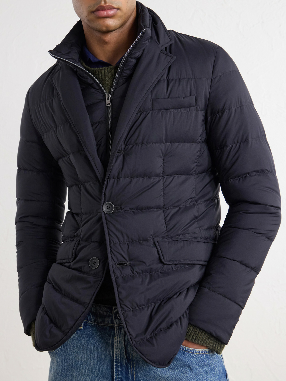 Herno - La Giacca Layered Padded Shell Jacket - Black