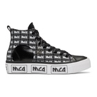 McQ Alexander McQueen Black Metal Logo Platform High-Top Sneakers