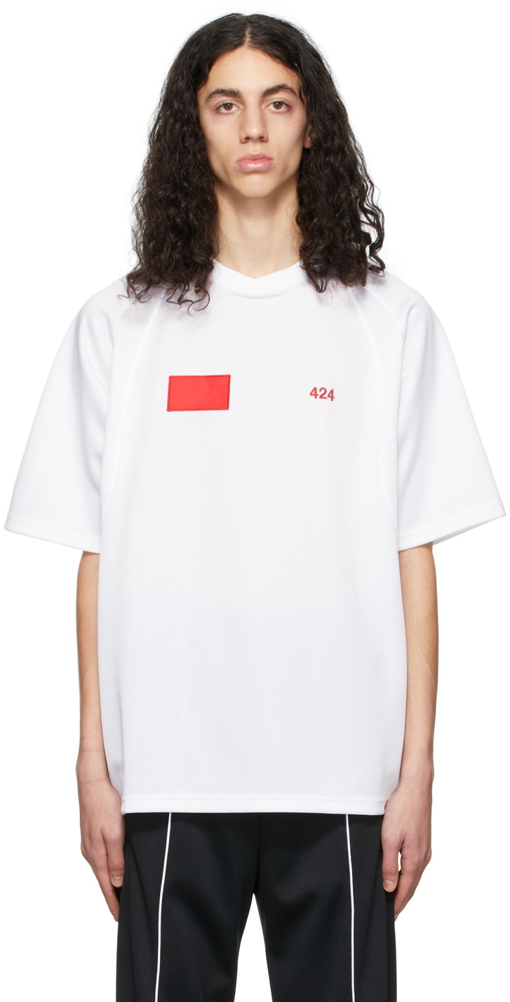 424 White Square Logo T-Shirt 424