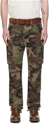 RRL Brown & Khaki Regiment Cargo Pants