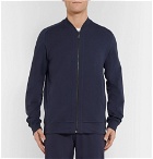 Hanro - Stretch-Cotton Jersey Zip-Up Sweatshirt - Men - Midnight blue