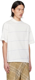 Burberry White Striped T-Shirt