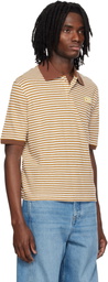 Marni Yellow Striped Linen Blend Polo