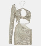 Roberta Einer Banu cutout sequined minidress