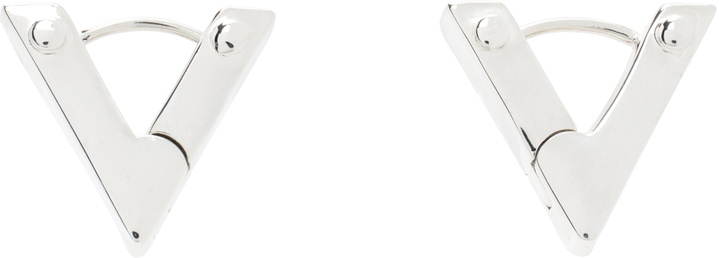 Photo: Bottega Veneta Silver Rivet Earrings