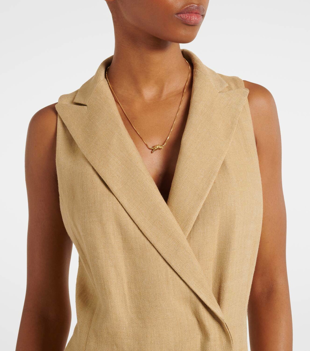 Ralph Lauren Collection Silk and linen midi dress