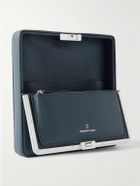 Charles Simon - Logo-Print Full-Grain Leather and Silver-Tone Travel Wallet