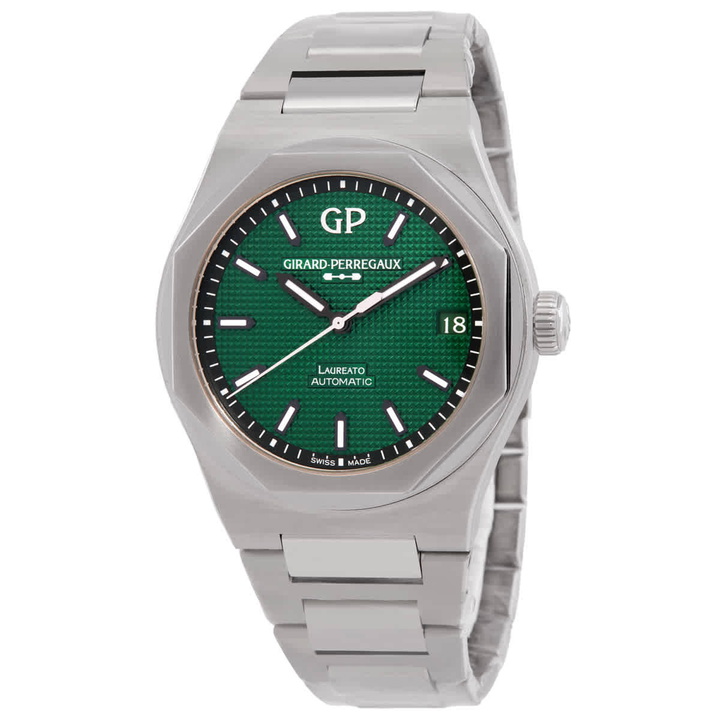 Photo: Girard Perregaux Laureato Automatic Green Dial Mens Watch 81010-11-3153-1CM