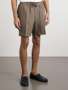 Altea - Samuel Straight-Leg Linen Drawstring Shorts - Green