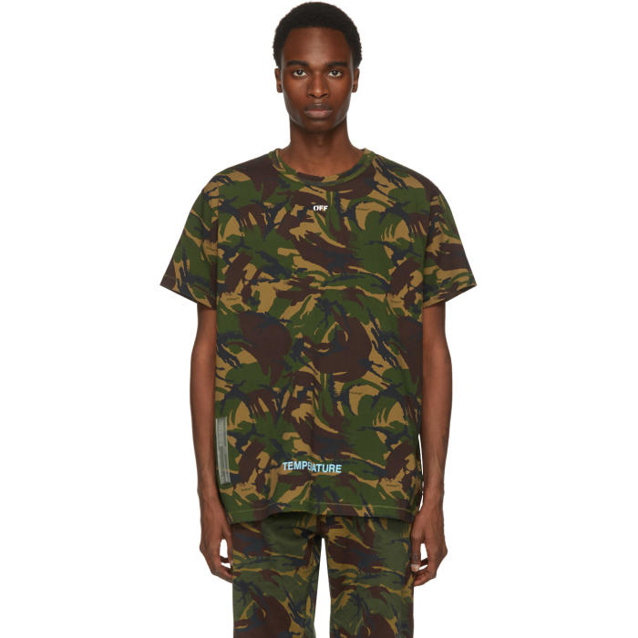 Photo: Off-White Green Camouflage Arrows T-Shirt