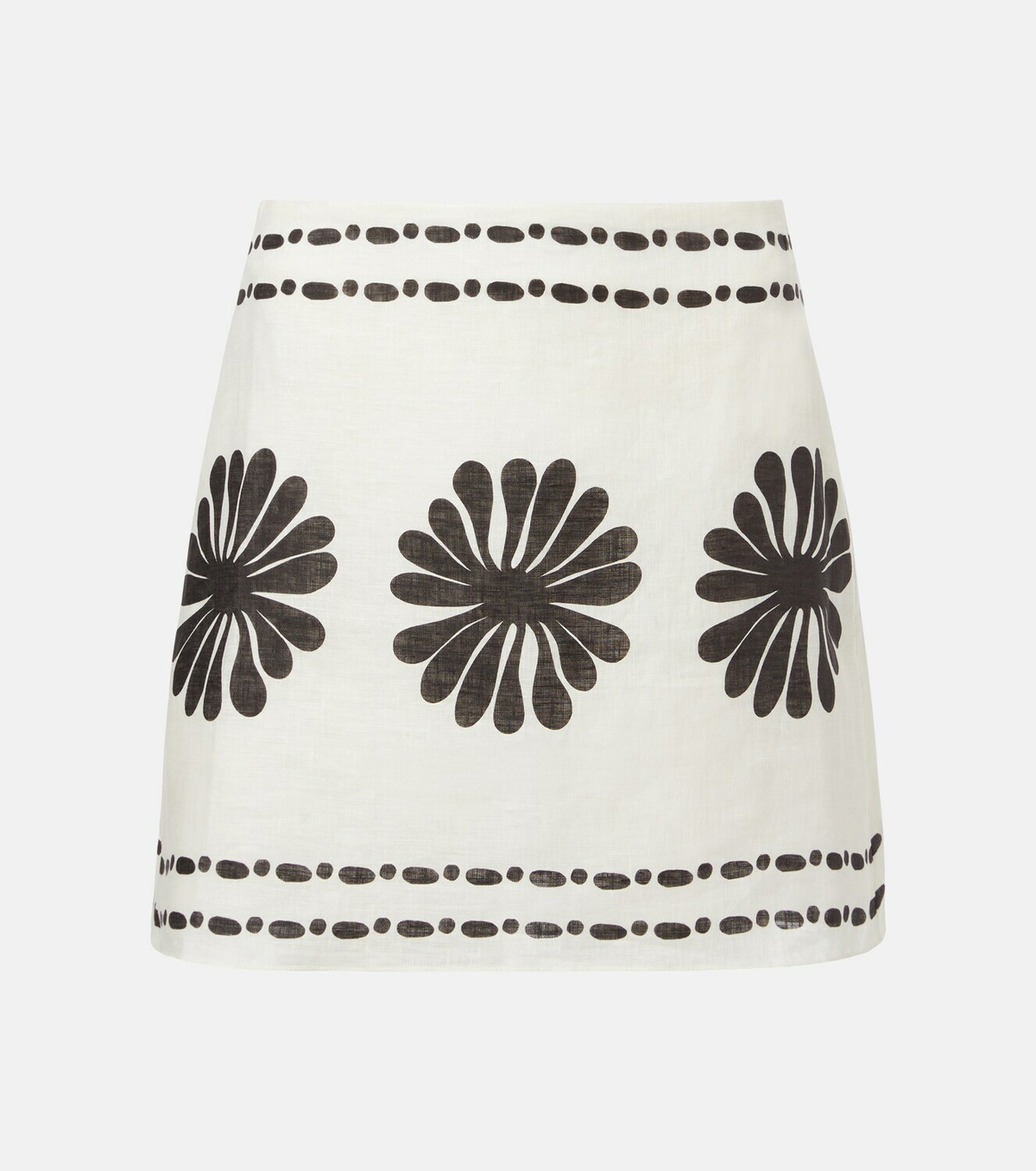 Cala de la Cruz Eve floral linen miniskirt