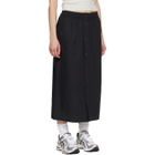 A.P.C. Black Organic Cotton Midi Skirt