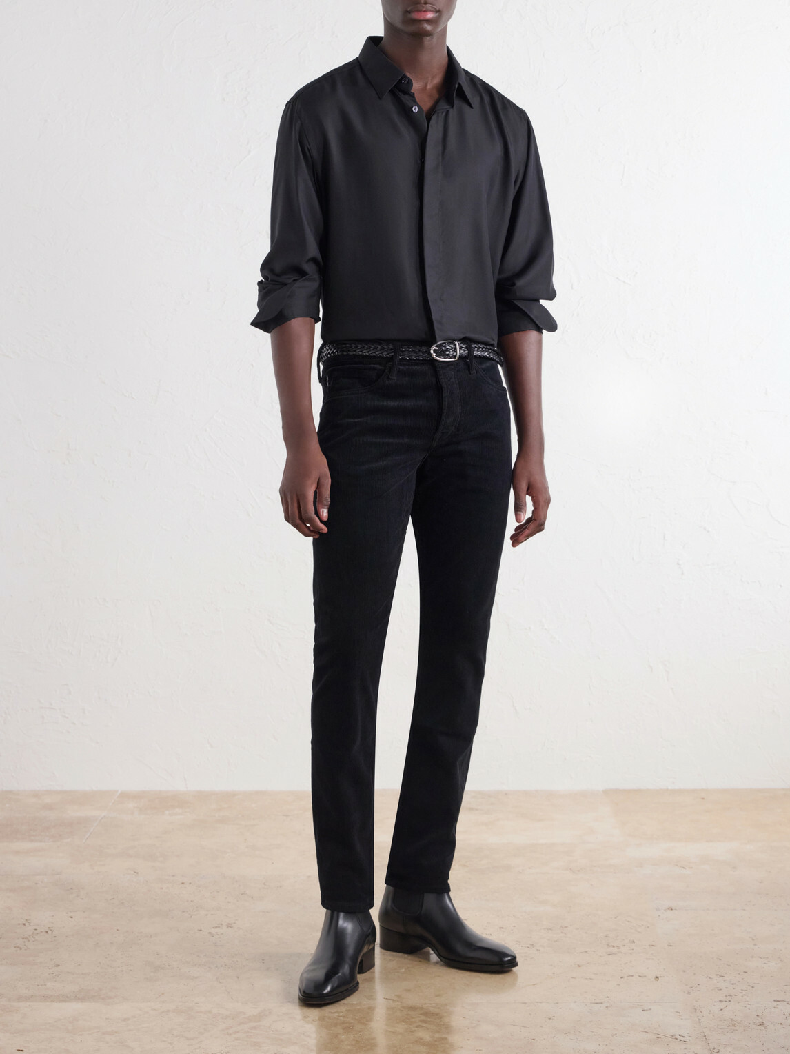 TOM FORD - Slim-Fit Cotton-Blend Corduroy Trousers - Black