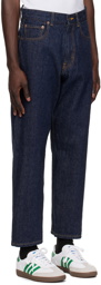 BEAMS PLUS Indigo 5 Pocket Wide Jeans