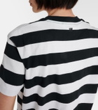 Ami Paris Ami de Cœur striped cotton T-shirt