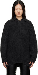 OUR LEGACY Gray Big Piquet Sweater