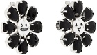 Charles Jeffrey Loverboy Silver & Black Crazy Daizy Earrings