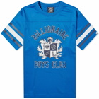Billionaire Boys Club Men's Crest Logo Mesh Football T-Shirt in Blue