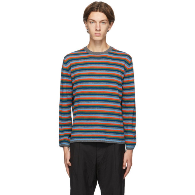 Photo: Comme des Garcons Homme Deux Multicolor Striped Sweater